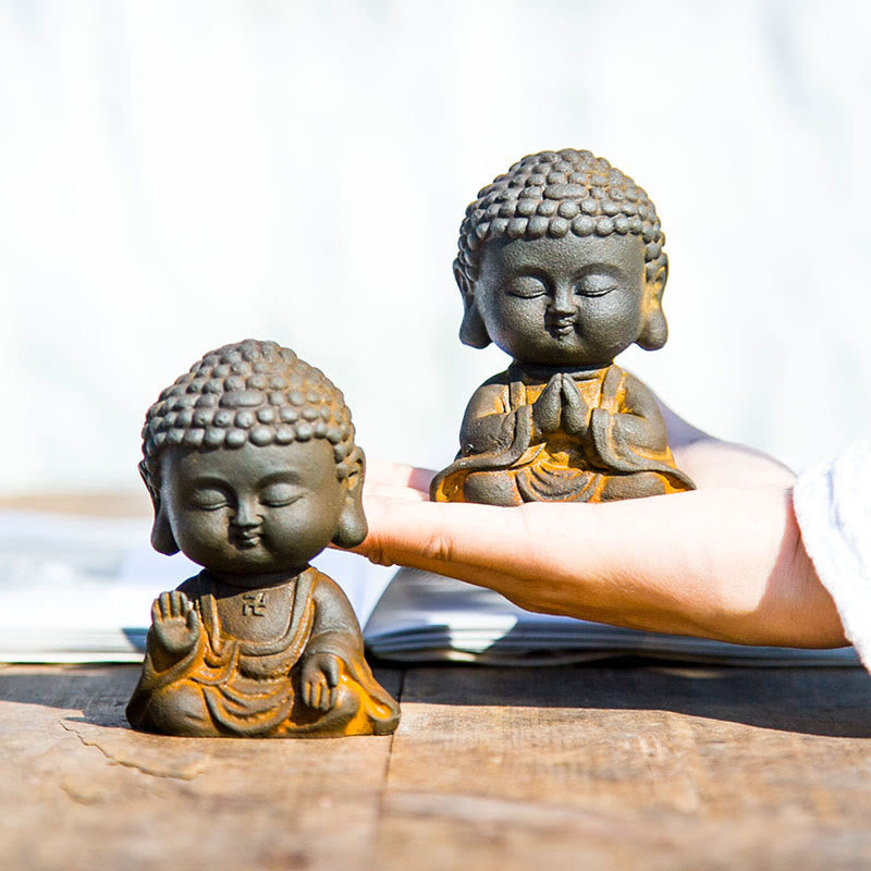 Buddha Meditation Eisen Rost Klein Deko