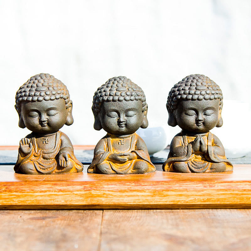Buddha Meditation Eisen Rost Klein