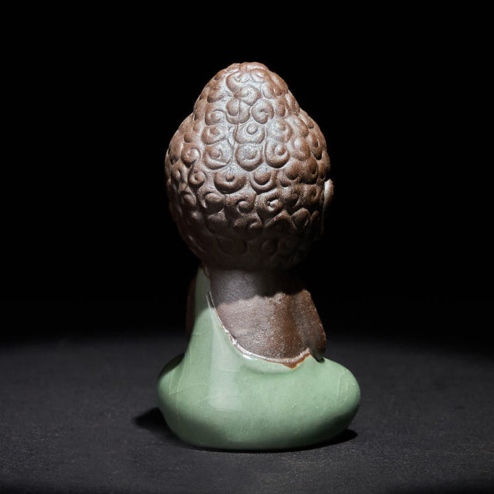 Buddha Meditation Mönch Keramik Gebet Glücksbringer