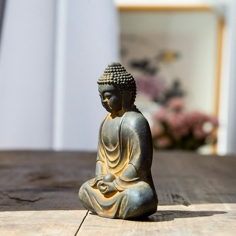 Buddha Meditation Tibetisch Rost Deko