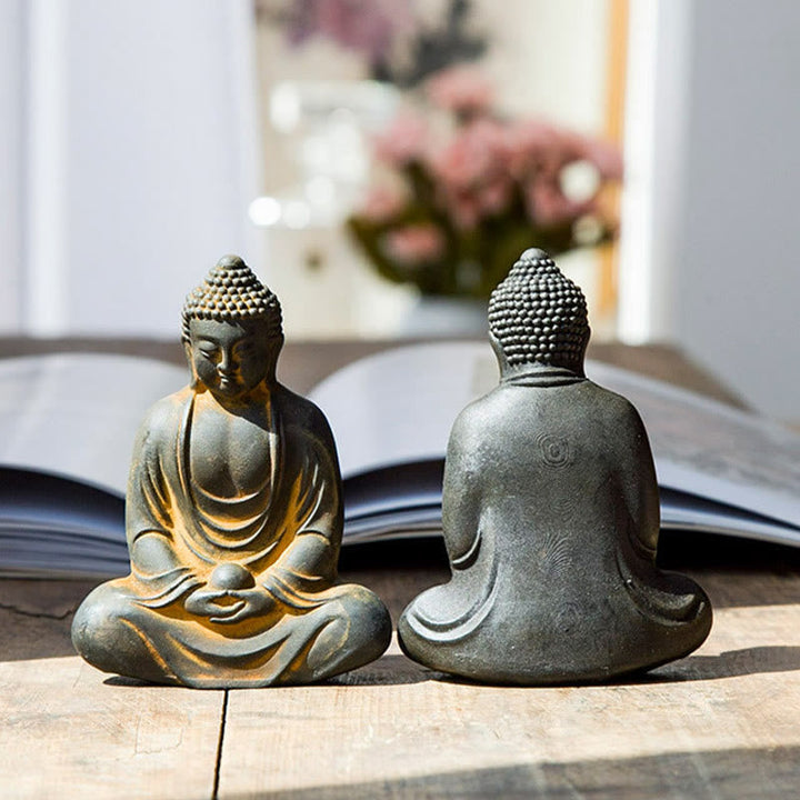 Buddha Meditation Tibetisch Rost Geschenk