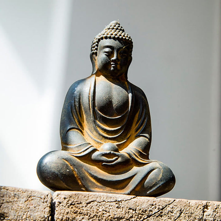 Buddha Meditation Tibetisch Rost Glücksbringer