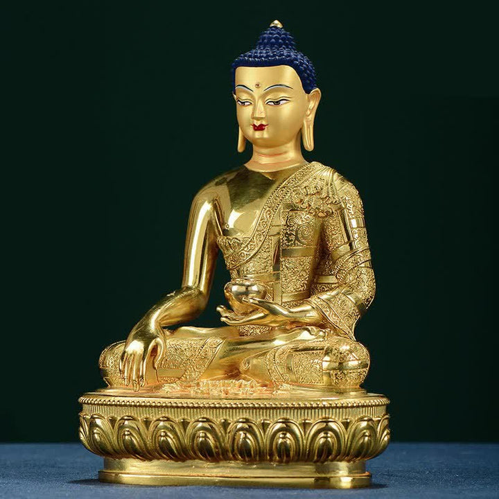 Buddha Shakyamuni Erleuchtung Kupfer Deko