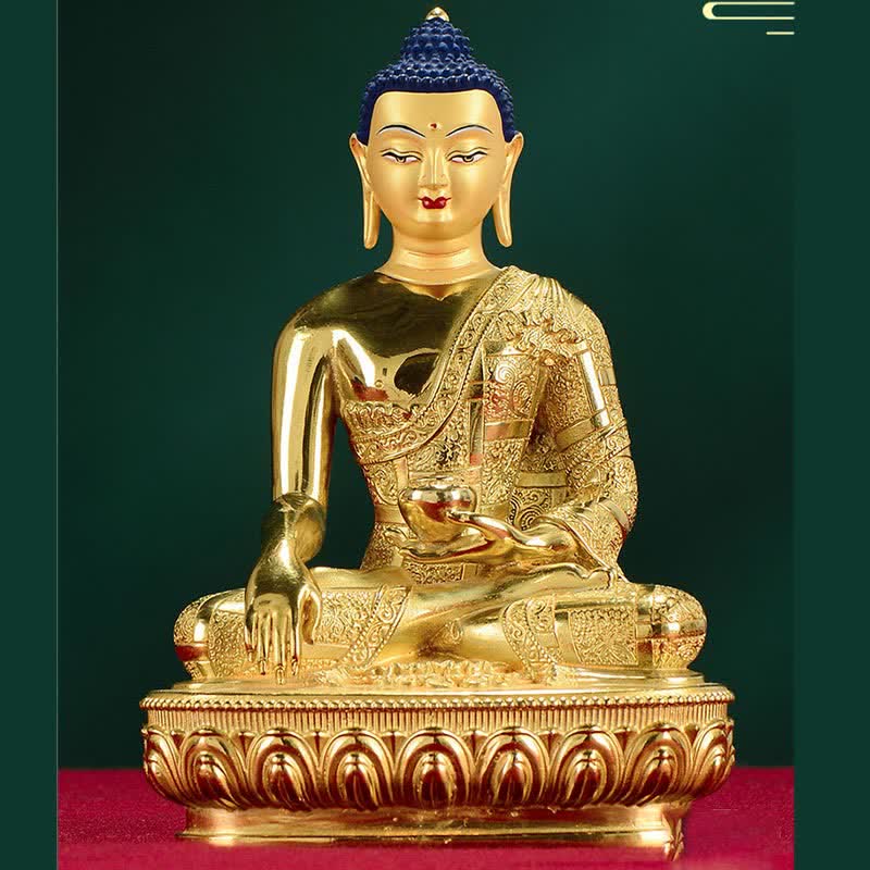 Buddha Shakyamuni Erleuchtung Kupfer Statue