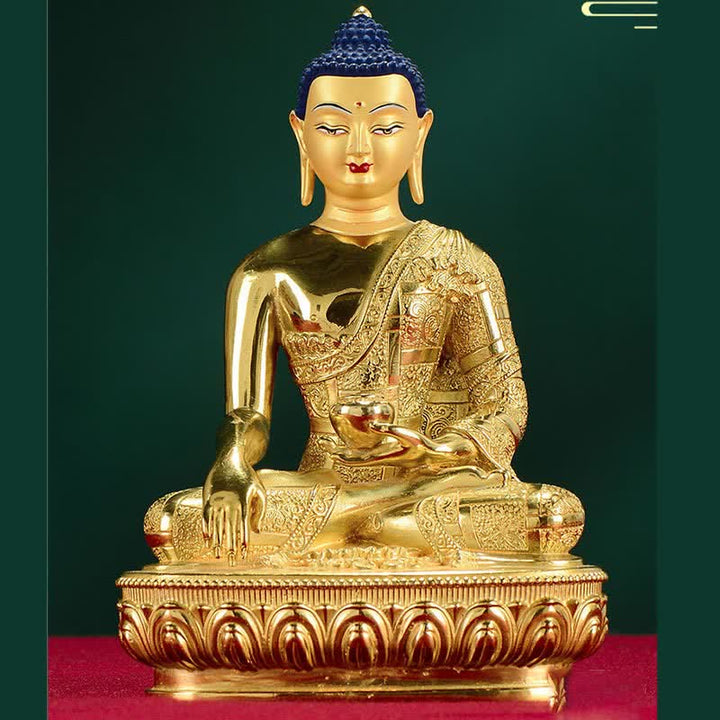 Buddha Shakyamuni Erleuchtung Kupfer Statue