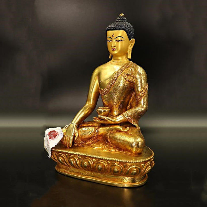 Buddha Shakyamuni Medizin Kupfer Mitgefühl Feng Shui