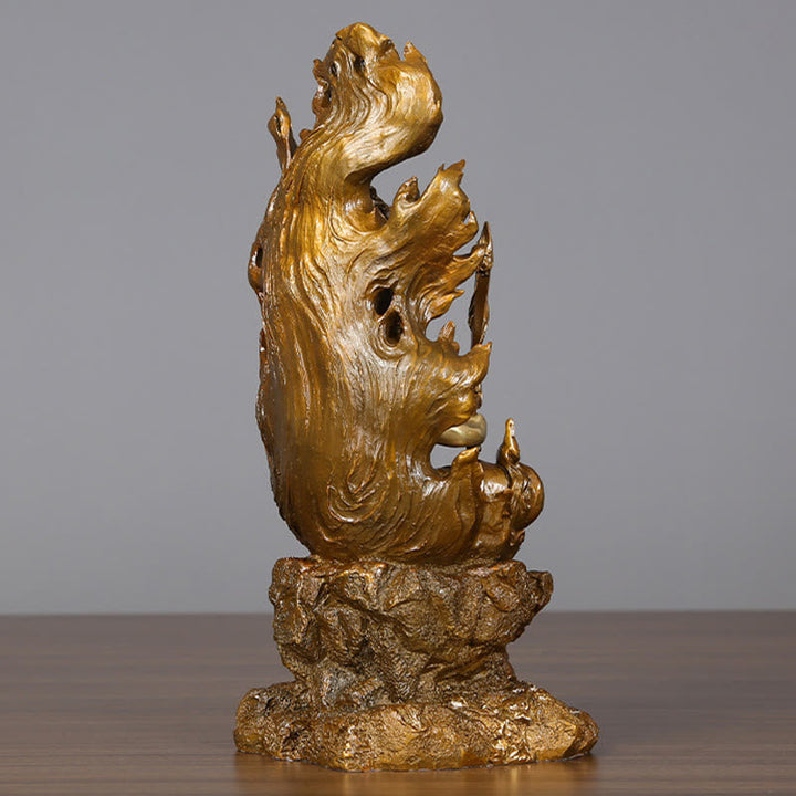 Buddha Statue Acalanatha Kupfer Serenität Deko