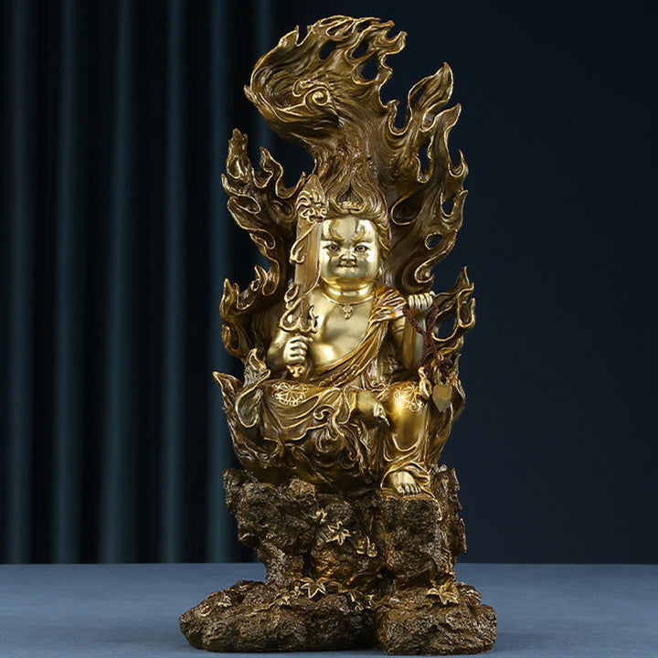 Buddha Statue Acalanatha Kupfer Serenität