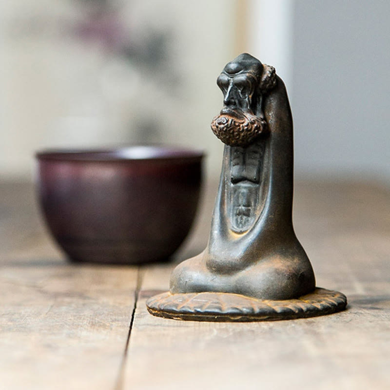 Buddha Statue Bodhidharma Eisen Rost Deko