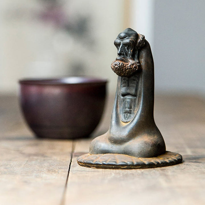 Buddha Statue Bodhidharma Eisen Rost Deko
