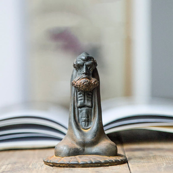 Buddha Statue Bodhidharma Eisen Rost Feng Shui