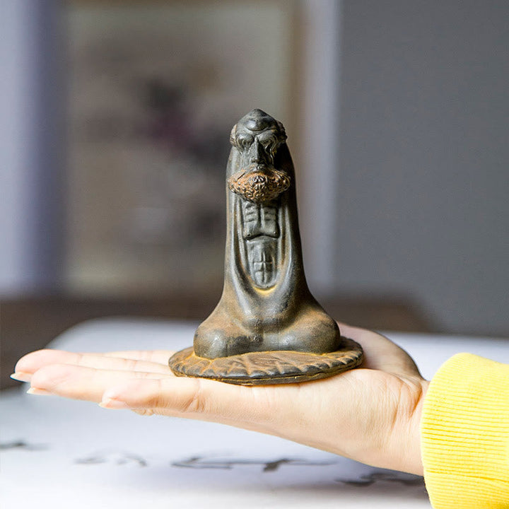 Buddha Statue Bodhidharma Eisen Rost Geschenk