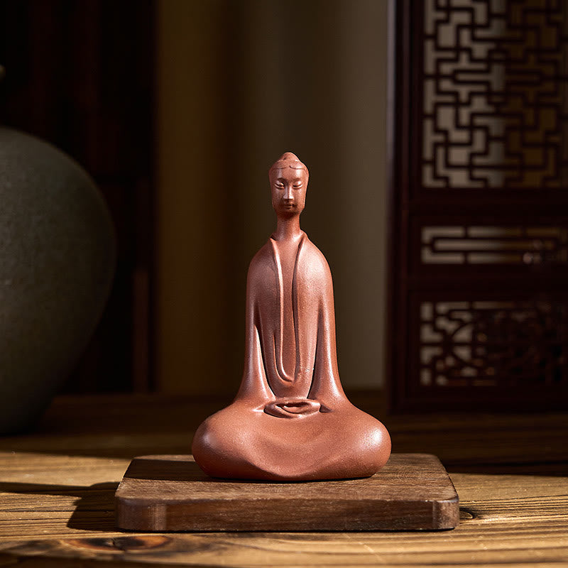 Buddha-Statue Formlos Lila Ton Serenität Feng Shui
