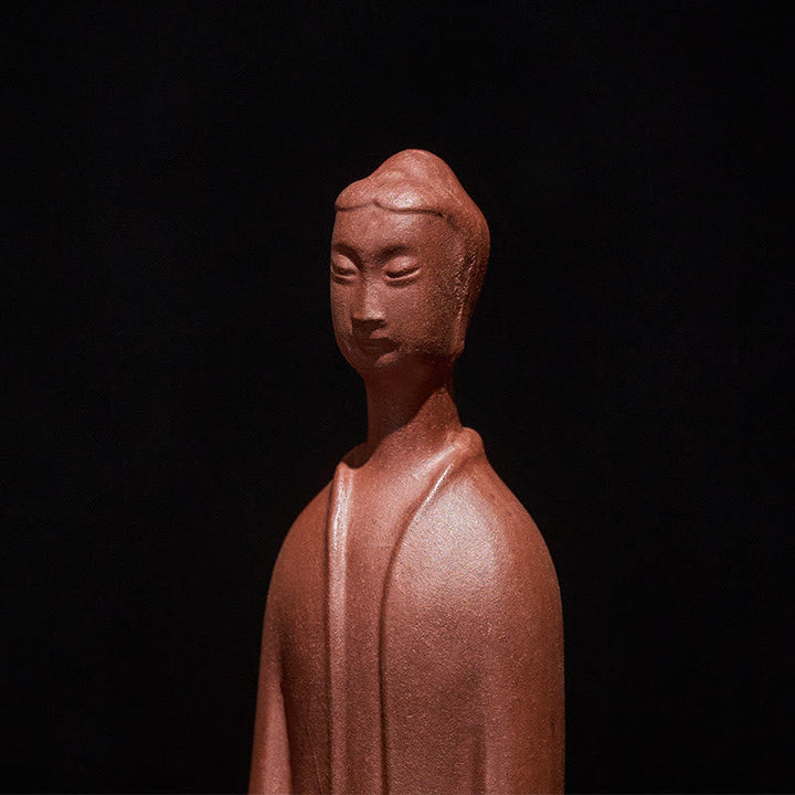 Buddha-Statue Formlos Lila Ton Serenität Wohnzimmer
