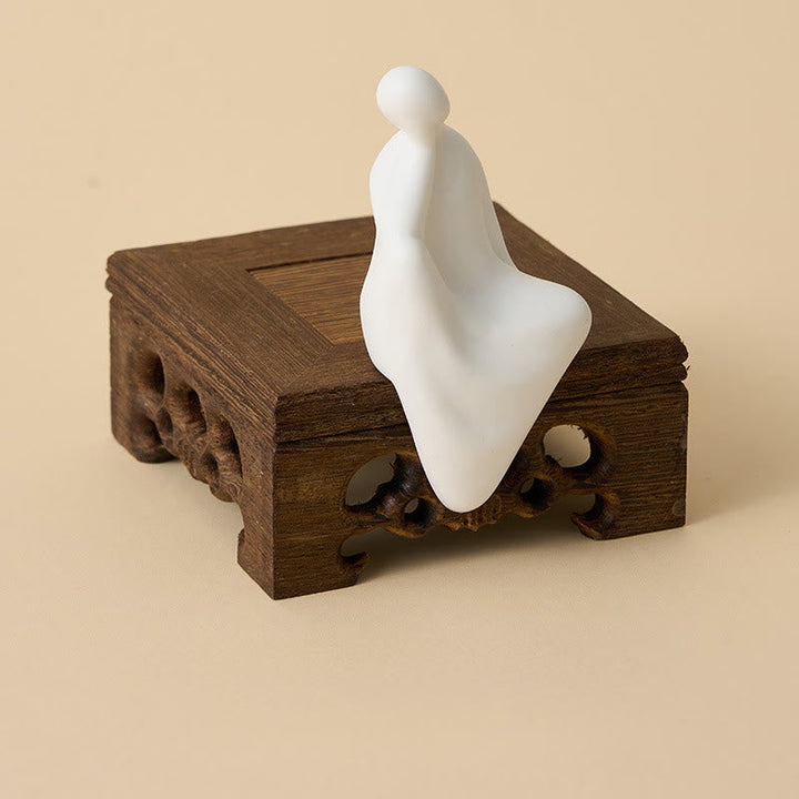Buddha Statue Formlos Wenge Holz Geschenk