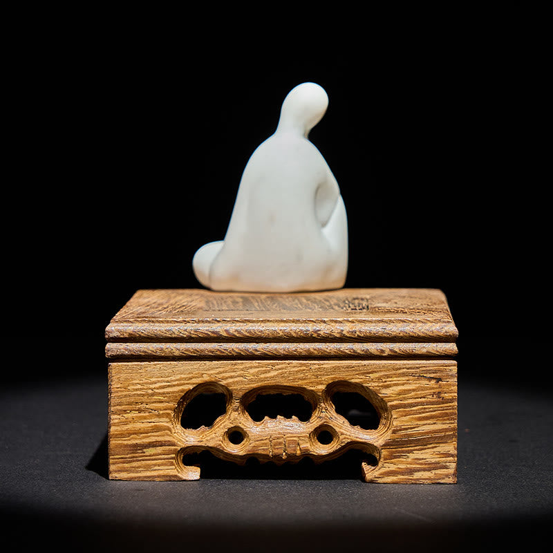 Buddha Statue Formlos Wenge Holz Glücksbringer