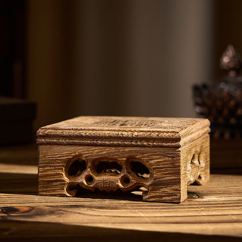 Buddha Statue Formlos Wenge Holz Wohnzimmer