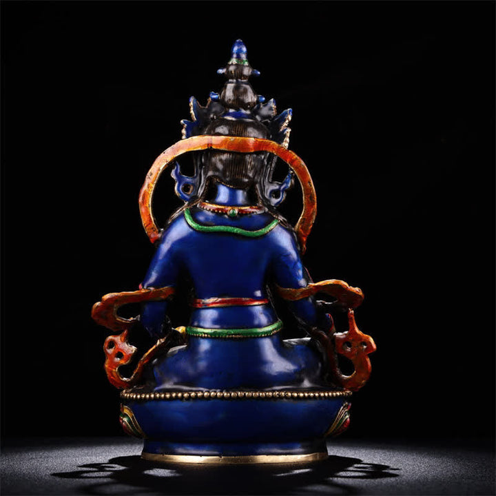 Buddha Statue Gelber Jambhala Kupfer Serenität Geschenk