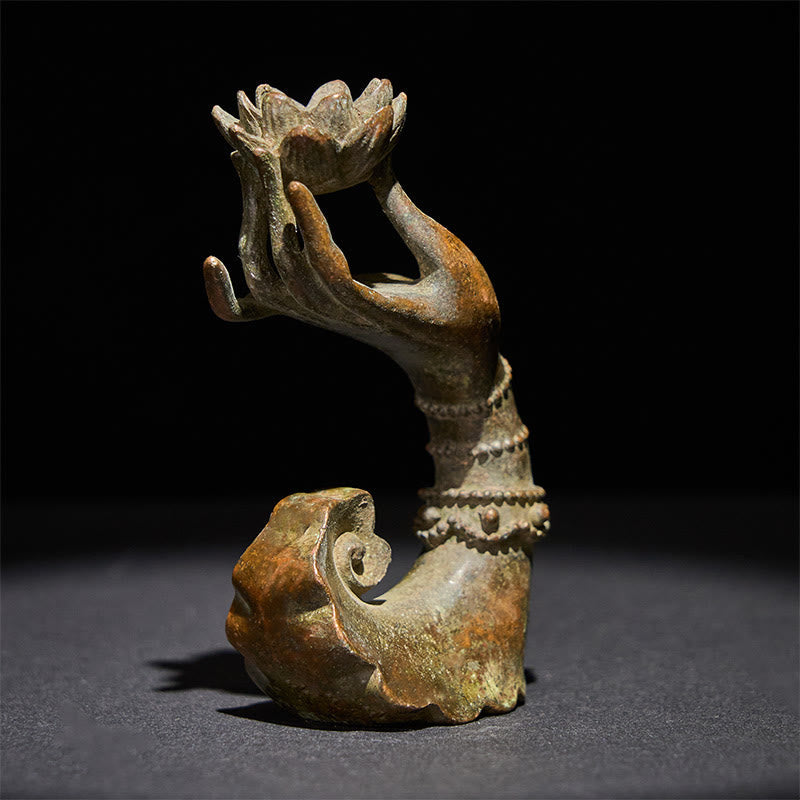 Buddha Statue Hand Lotus Legierung Feng Shui