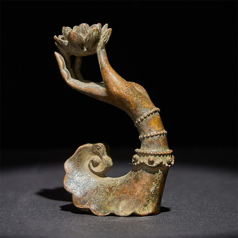Buddha Statue Hand Lotus Legierung