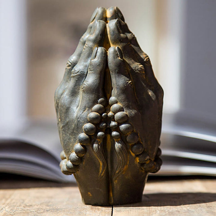Buddha Statue Hand Namaste Rost Symbol