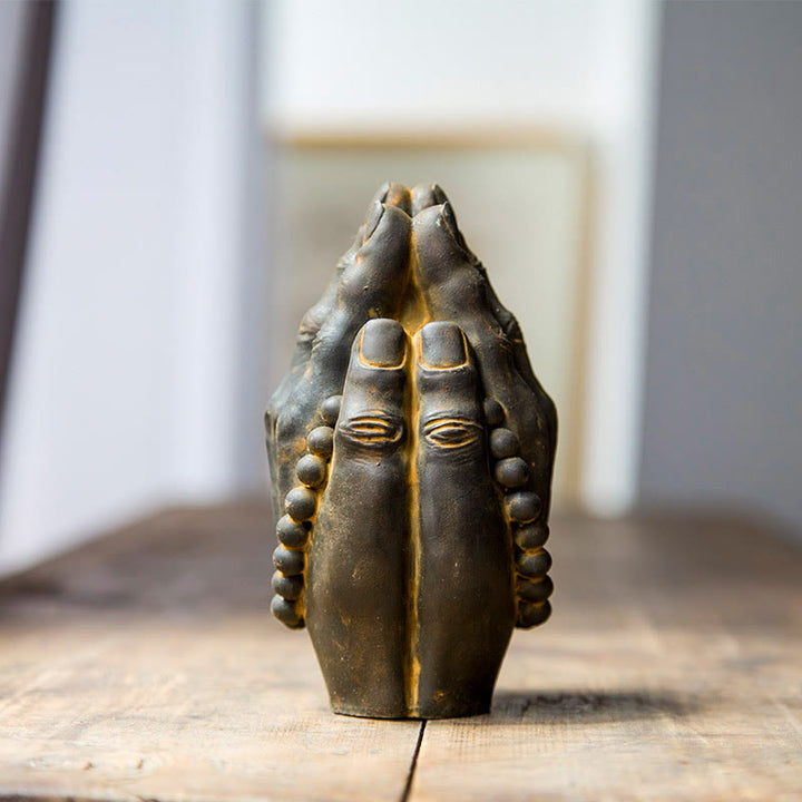 Buddha Statue Hand Namaste Rost