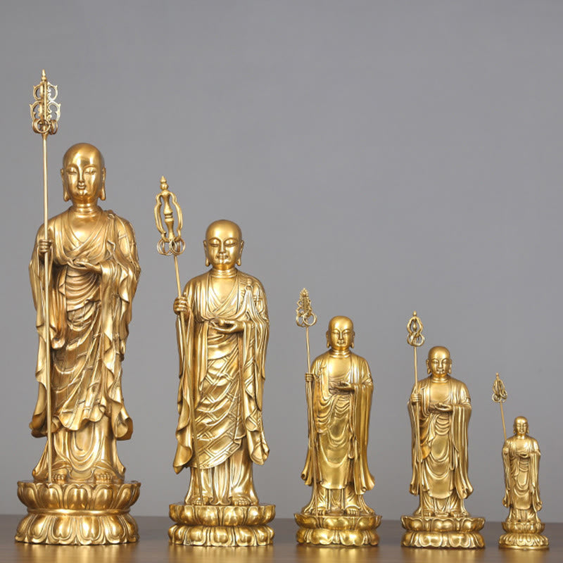 Buddha Statue Ksitigarbha Bodhisattva Kupfer Feng Shui