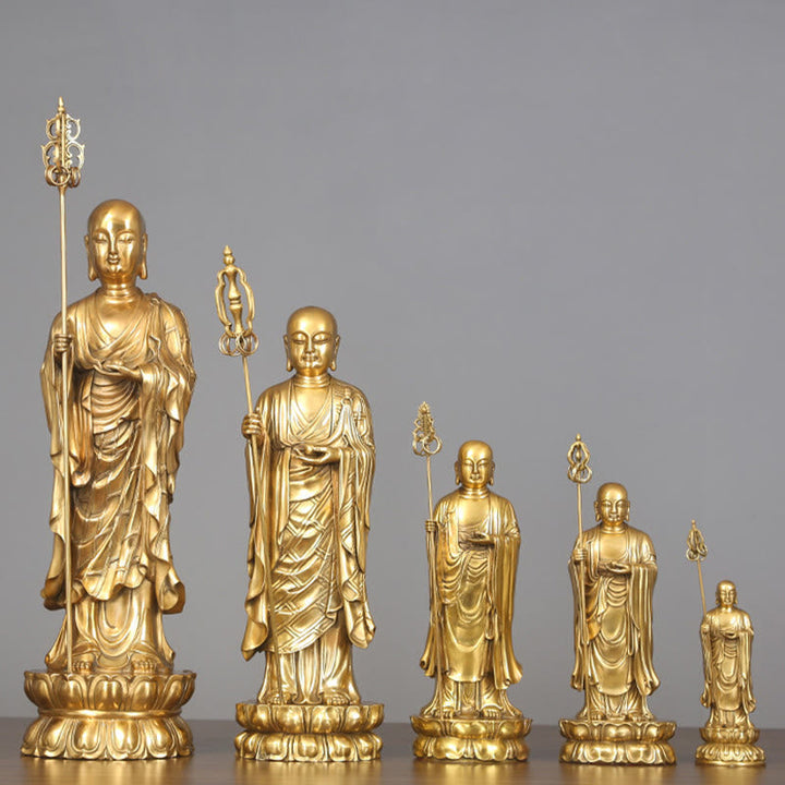 Buddha Statue Ksitigarbha Bodhisattva Kupfer Feng Shui