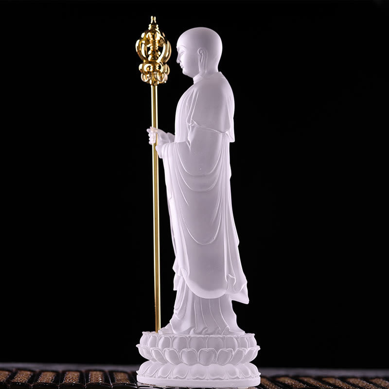 Buddha Statue Ksitigarbha Liuli Kristall Wohnzimmer