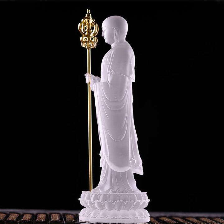 Buddha Statue Ksitigarbha Liuli Kristall Wohnzimmer