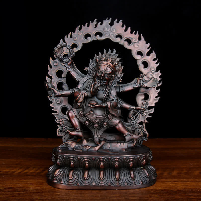 Buddha Statue Mahakala Tibet Kupfer Mitgefühl Deko
