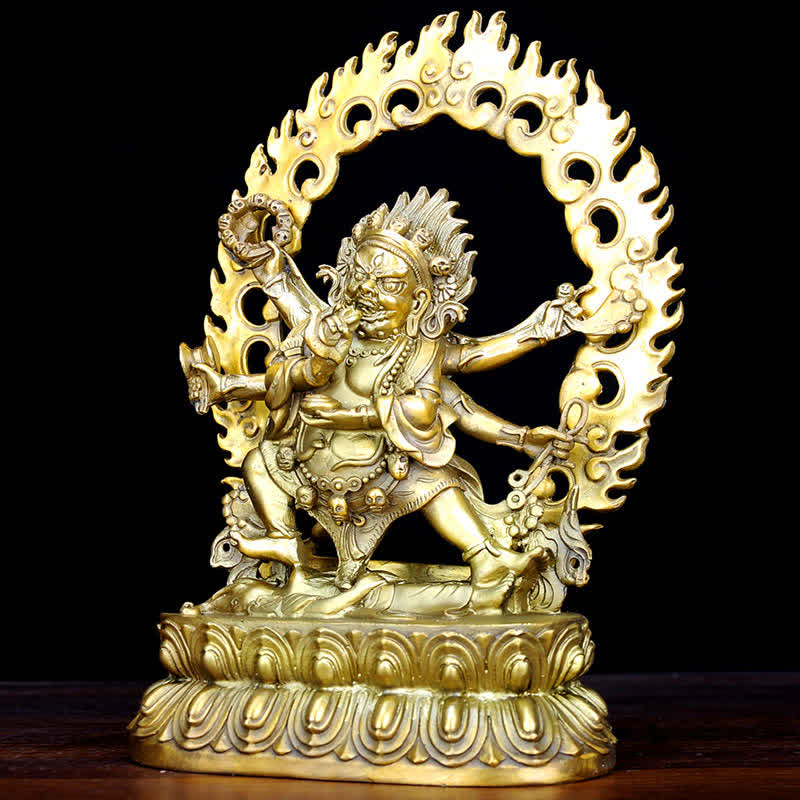 Buddha Statue Mahakala Tibet Kupfer Mitgefühl Feng Shui