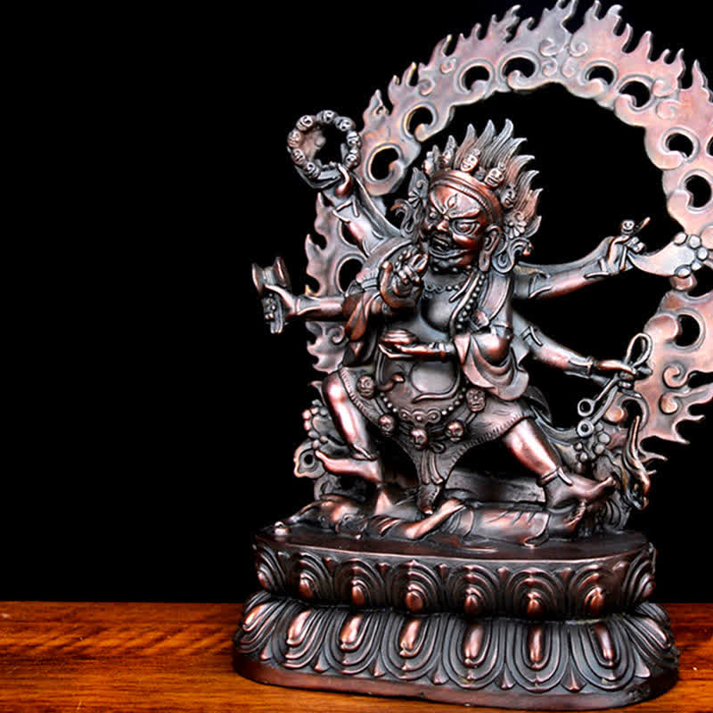 Buddha Statue Mahakala Tibet Kupfer Mitgefühl Symbol