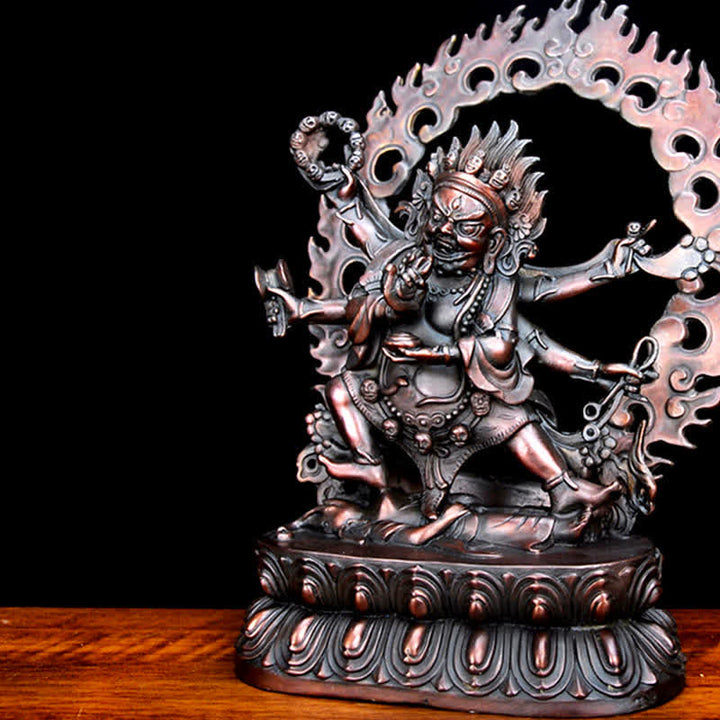 Buddha Statue Mahakala Tibet Kupfer Mitgefühl Symbol