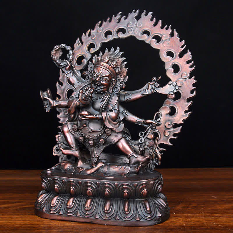 Buddha Statue Mahakala Tibet Kupfer Mitgefühl Wohnzimmer