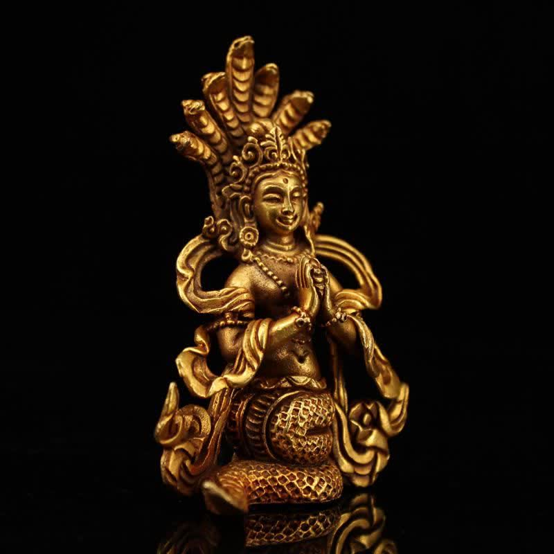 Buddha Statue Nagarjuna Kupfer Schutz Feng Shui