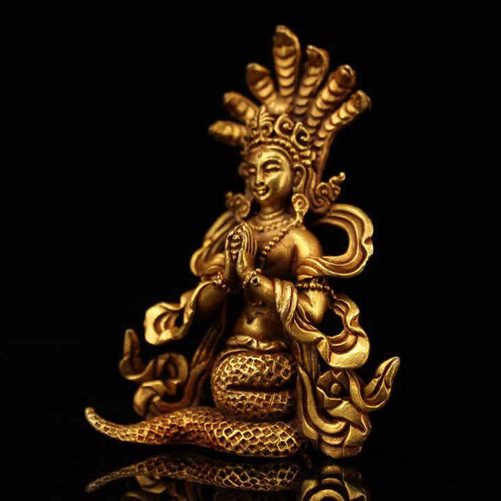 Buddha Statue Nagarjuna Kupfer Schutz Glücksbringer