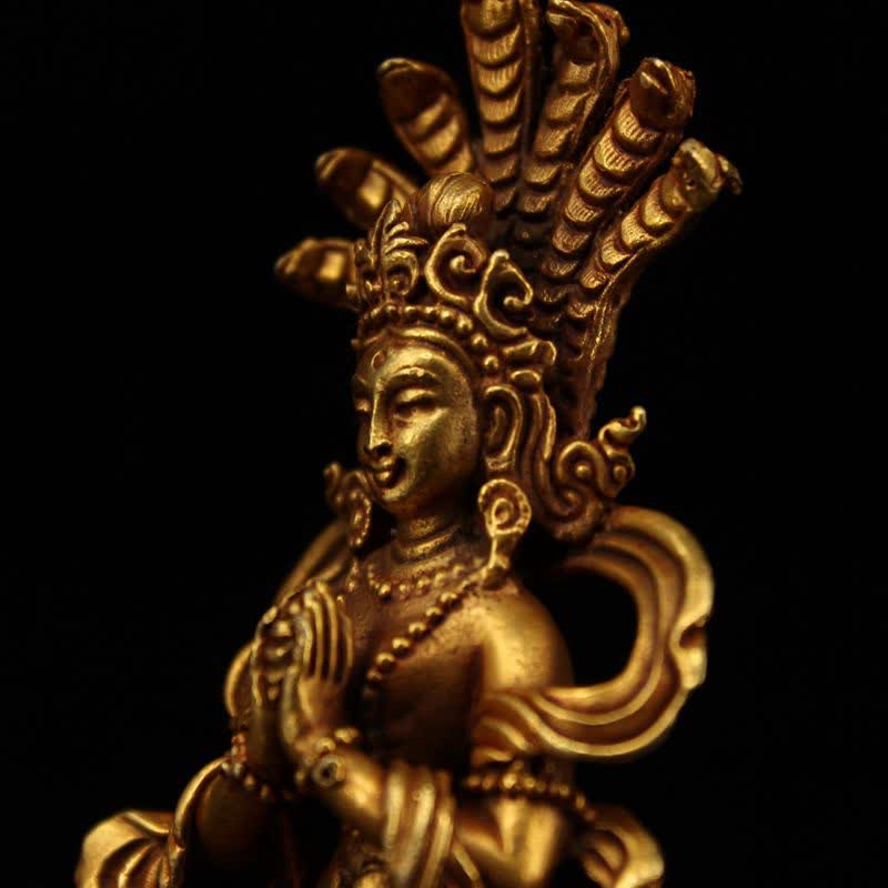 Buddha Statue Nagarjuna Kupfer Schutz Wohnzimmer