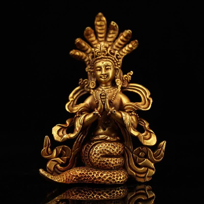 Buddha Statue Nagarjuna Kupfer Schutz