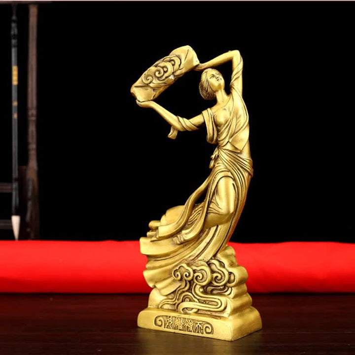 Buddha Statue Nuwa Himmel Kupfer Schutz Feng Shui