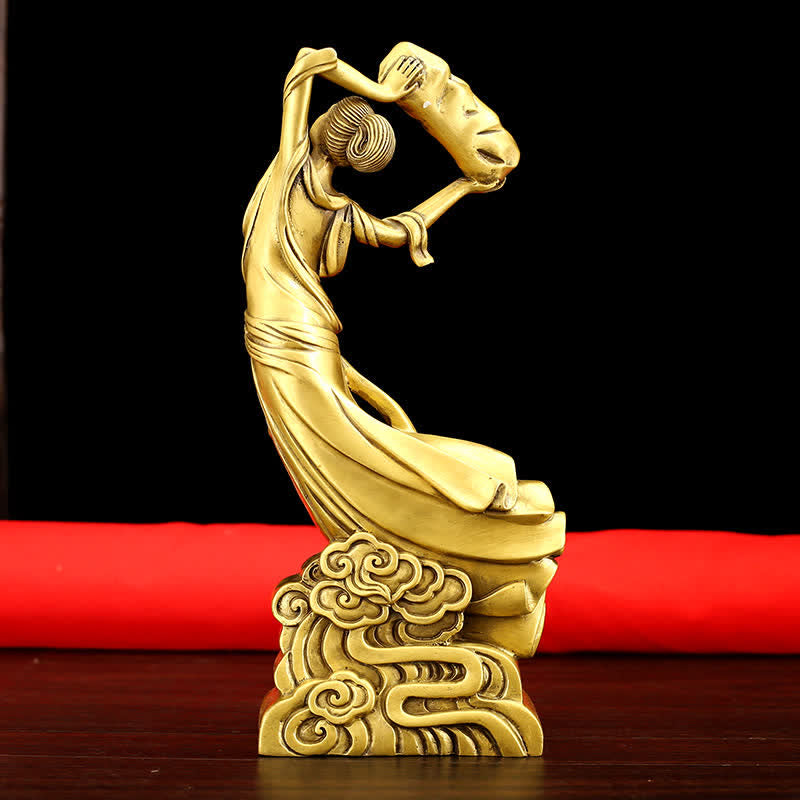 Buddha Statue Nuwa Himmel Kupfer Schutz Symbol