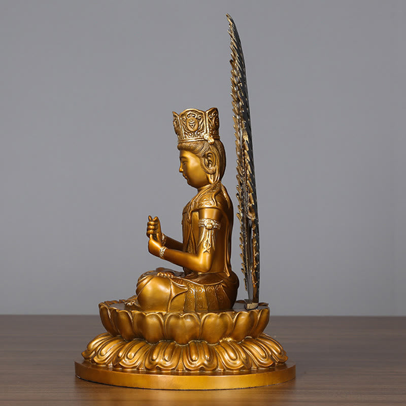 Buddha Statue Tathagata Kupfer Opfergabe Deko
