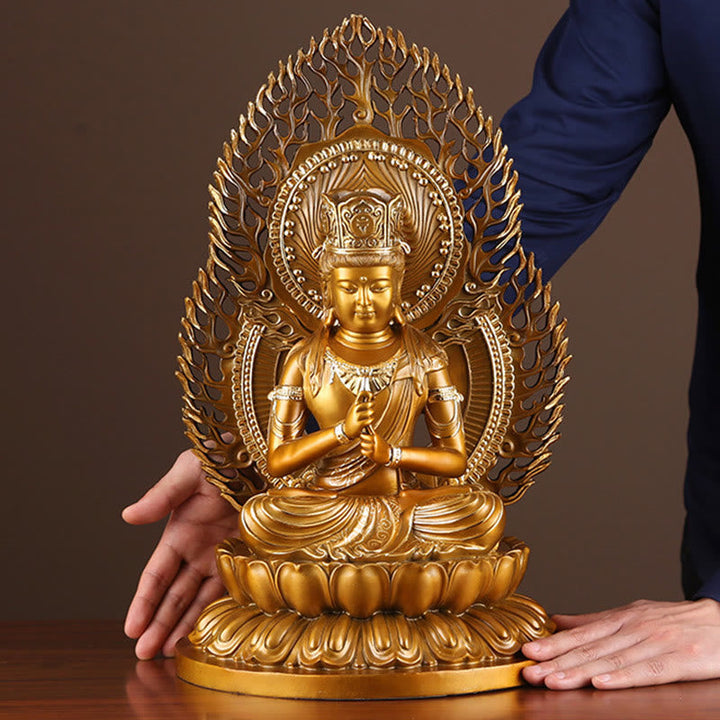 Buddha Statue Tathagata Kupfer Opfergabe Feng Shui