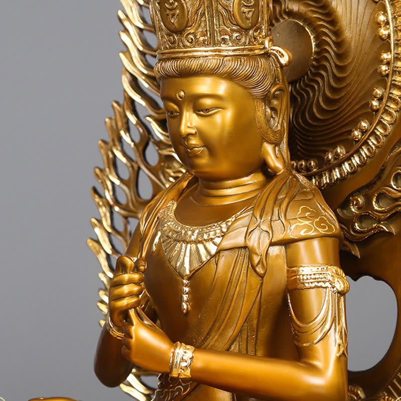 Buddha Statue Tathagata Kupfer Opfergabe Geschenk