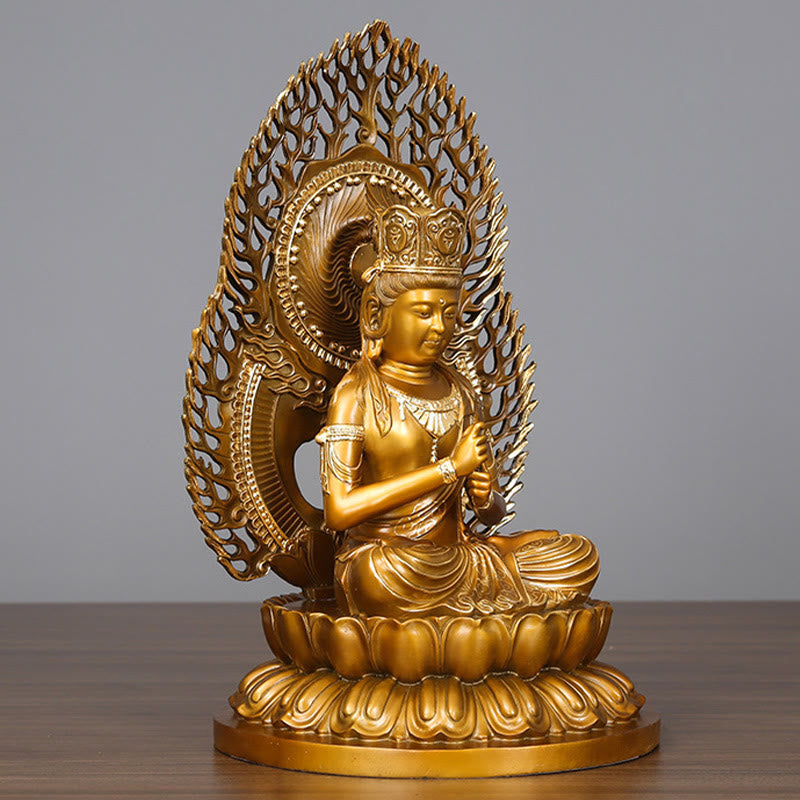 Buddha Statue Tathagata Kupfer Opfergabe Glücksbringer
