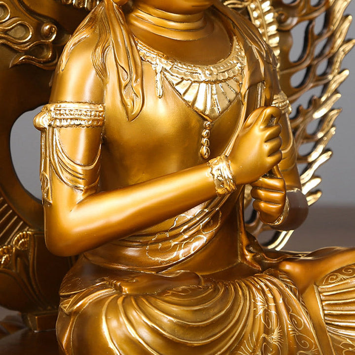 Buddha Statue Tathagata Kupfer Opfergabe Wohnzimmer
