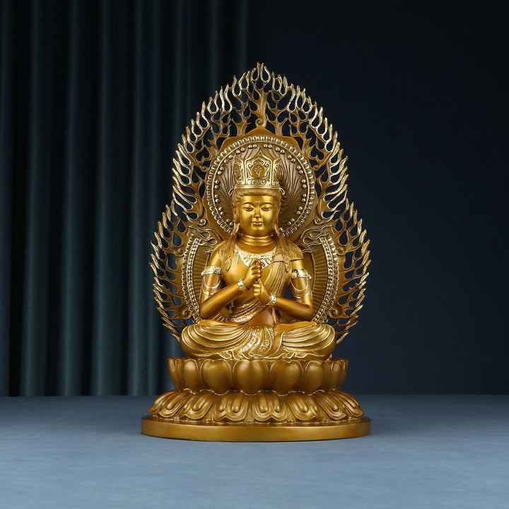 Buddha Statue Tathagata Kupfer Opfergabe