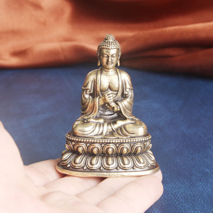 Buddha Statue Tathagata Kupfer Wohnzimmer