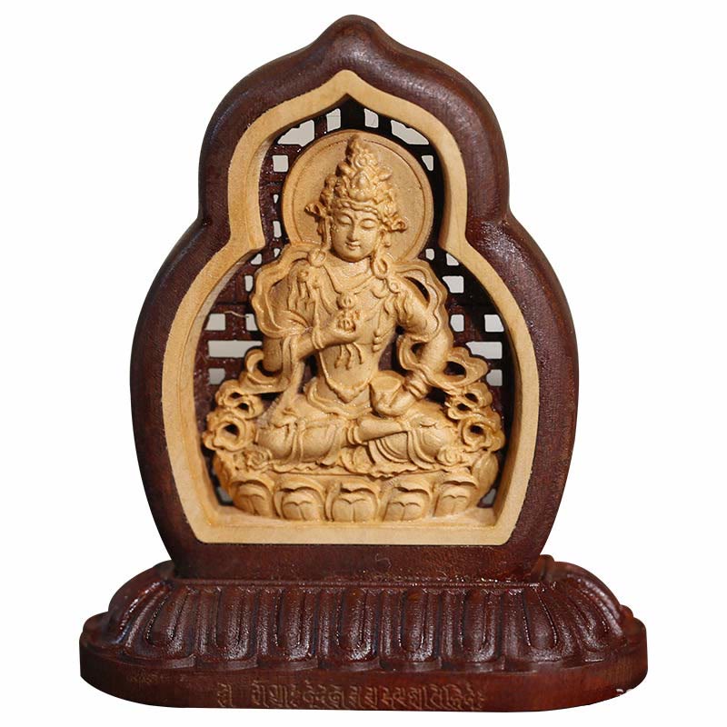 Buddha Statue Vajrasattva Holz Geschnitzt Feng Shui