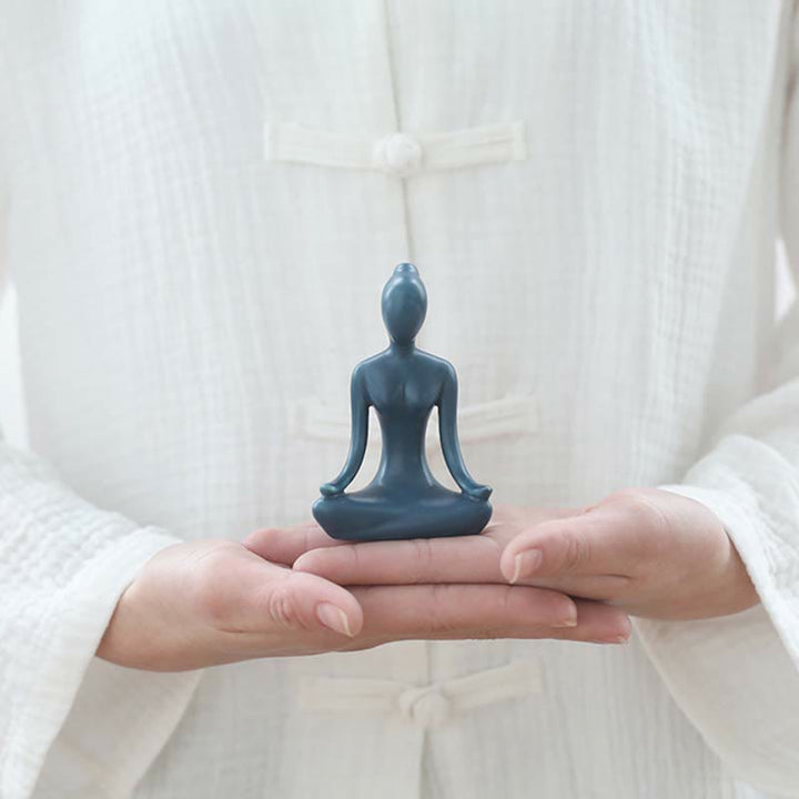 Buddha Statue Yoga Meditation Keramik
